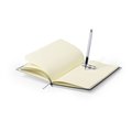Set Bloc Notas Polipiel Plateado con Roller