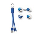 Set de cable USB a micro USB y tipo C Azul Royal