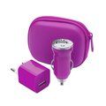 Set de varios cargadores USB de 1000 mA Fucsi