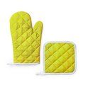 Set de cocina con agarrador y manopla Amarillo Talla Única Adulto