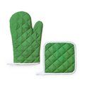Set de cocina con agarrador y manopla Verde Helecho Talla Única Adulto