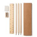 Set de escritura de madera natural