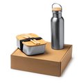 Set fiambrera con cubiertos y botella