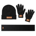 Set de gorro bufanda y guantes táctiles