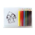 Set de lápices de colores con láminas de dibujos de animales