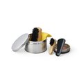 Set limpieza calzado con caja metálica Cromado Satinado