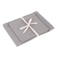 Set de mantel y servilleta de algodón Gris