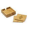 Set de posavasos de bambú con caja