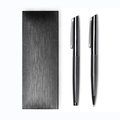 Set roller y portaminas metal oscuro con estuche