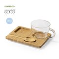 Set con Taza Cristal 180ml y Cuchara Bambú