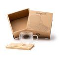 Set de taza, posavasos y cuchara