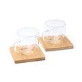 Set de tazas de cristal doble pared
