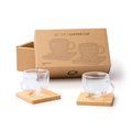 Set de tazas de cristal doble pared