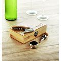Set de vino en caja ecológica de bambú con 3 piezas