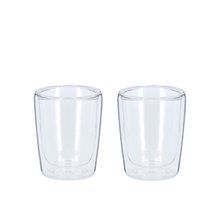 Set de 2 vasos de cristal doble pared 65 ml Trans