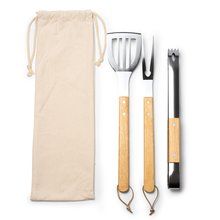 Set barbacoa inox. con trinchador pinza y espátula Crudo