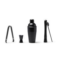 Set cocktail de acero inoxidable 550ml. Negro Talla Única Adulto