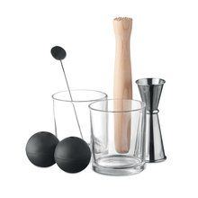 Set de Cóctel Completo 7 Piezas Plata Mate