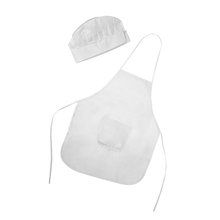 Set delantal y gorro para niños Blanco Talla Única Infantil