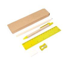 Set de escritura con 5 piezas Amarillo