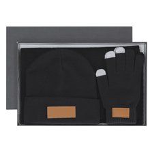 Set de gorro bufanda y guantes táctiles Neg