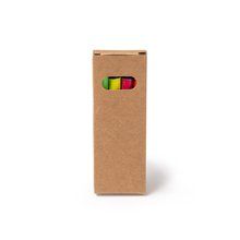 Set de lápices flúor con madera negra Crudo