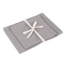 Set de mantel y servilleta de algodón Gris