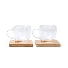 Set de tazas de cristal doble pared Transparente