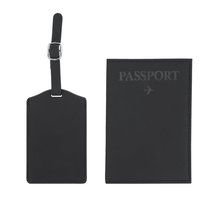 Set de viaje con funda para pasaporte Neg