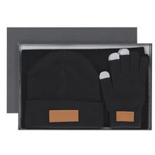 Set de gorro bufanda y guantes táctiles Neg