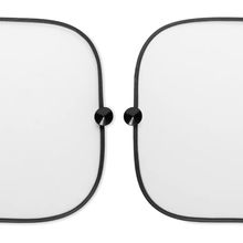 Set de 2 parasoles de poliéster para coche Negro