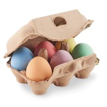 Set de 6 Tizas Caja de Huevos Beig