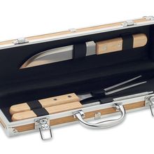 Set barbacoa en estuche Madera