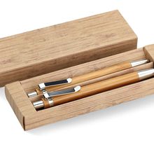 Set Bolígrafo y Lápiz de Bambú Madera