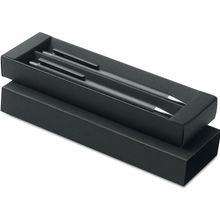 Set de bolígrafos reciclados con tinta azul Negro