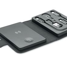Set de cables 4 en 1 con cargador 15W Negro