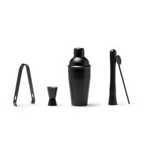 Set cocktail de acero inoxidable 550ml. Negro