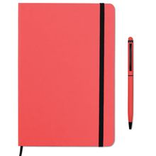 Set de libreta con bolígrafo 21 x 14 cm Rojo