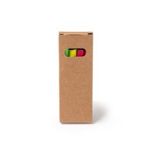 Set de lápices flúor con madera negra Crudo