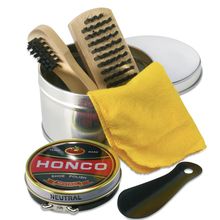 Set limpia calzado con 6 piezas Plata Brillo
