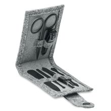 Set Manicura 6 Piezas Fieltro RPET Gris
