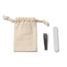 Set manicura con bolsa de algodón Crudo