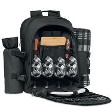 Set Mochila Picnic 4P con Refrigeración Negro