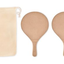 Set de Palas Playa con Bolsa Madera