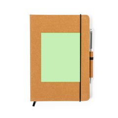 Set Bloc Notas y Bolígrafo Cuero Reciclado | En la Tapa | 100 x 160