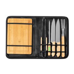 Set Barbacoa Funda de Nylon | Mango utensilio 4 cara A | 8 x 30