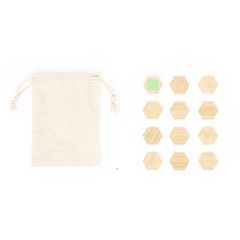 Set de imanes de bambú con bolsa de algodón | Area 3 | 12 x 12