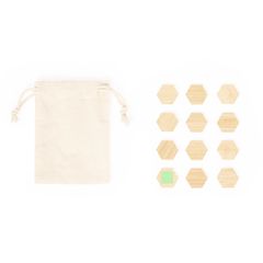 Set de imanes de bambú con bolsa de algodón | Area 12 | 12 x 12