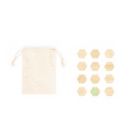 Set de imanes de bambú con bolsa de algodón | Area 13 | 12 x 12