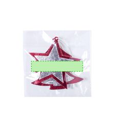 Set de 2 adornos de navidad en non-woven con forma de árbol y estrella | Area 1 | 60 x 12